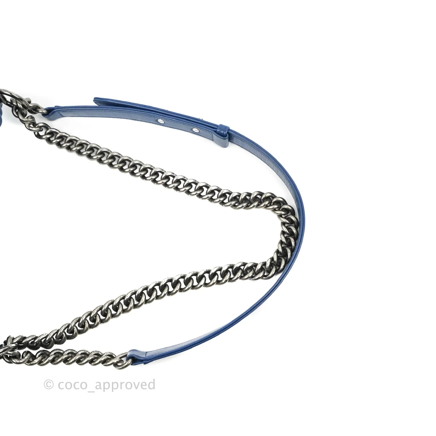 Chanel Quilted Medium Boy Blue Calfskin Ruthenium Hardware