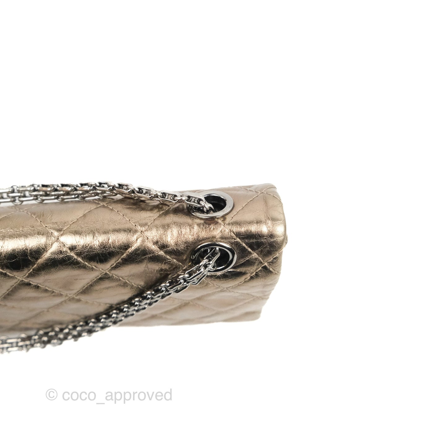 Chanel Reissue 226 Quilted Metallic Calfskin Copper Gold