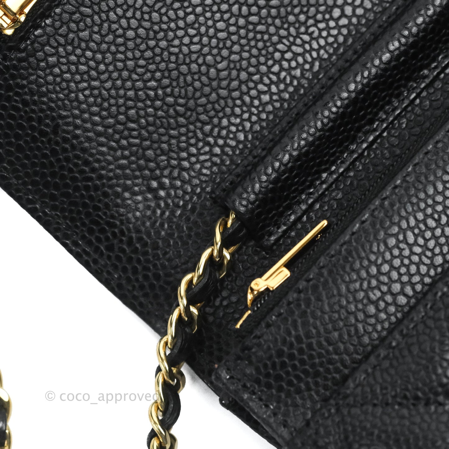 Chanel Quilted Classic WOC Black Caviar Gold Hardware