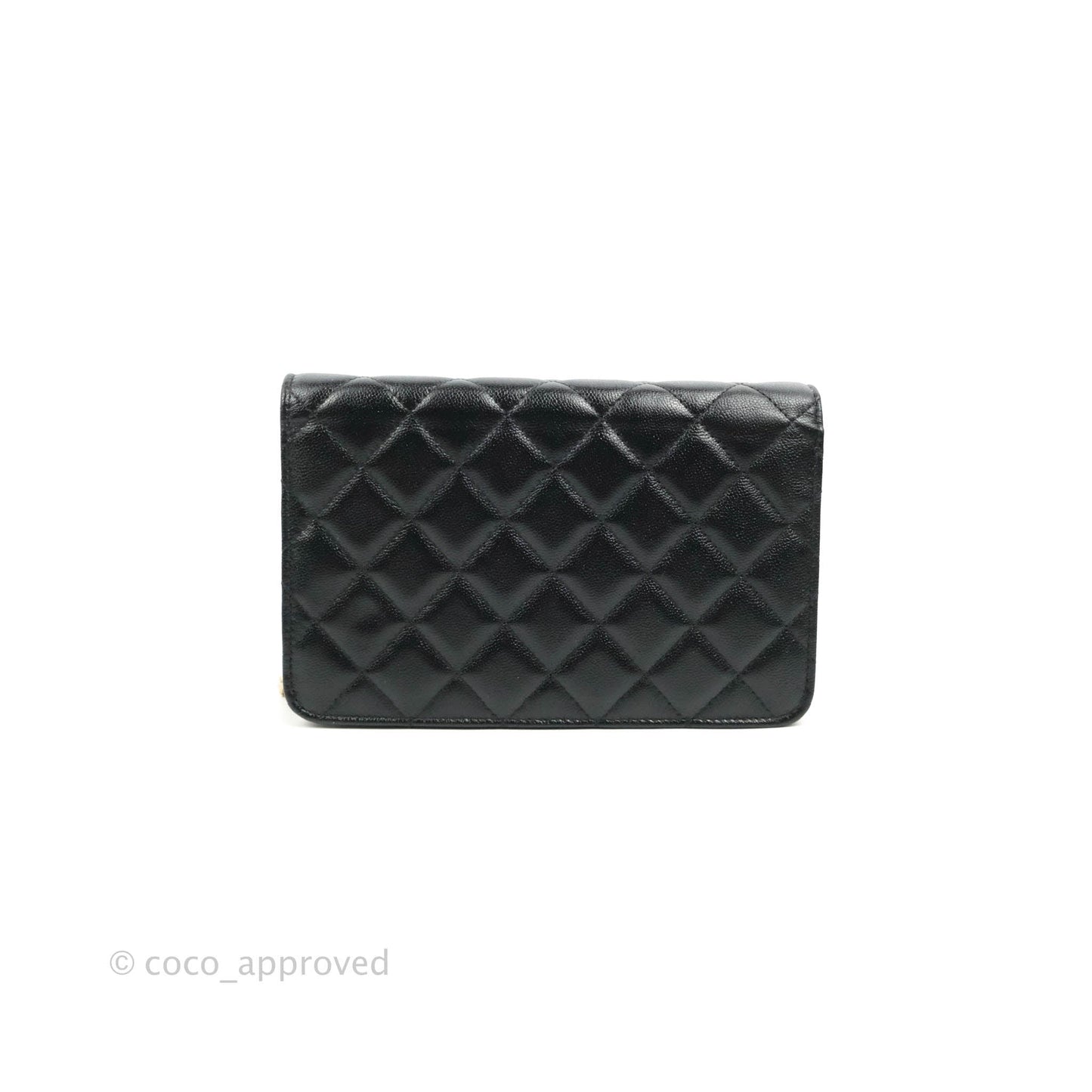 Chanel Quilted Wallet on Chain WOC Black Caviar Gold Hardware