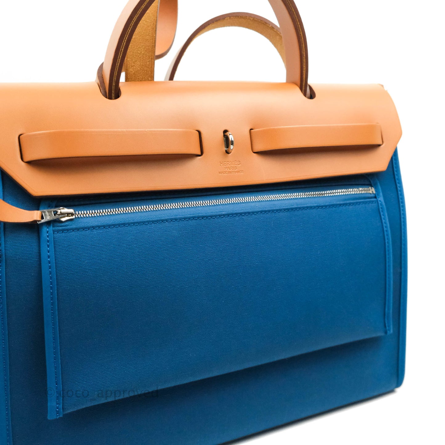 Hermès Herbag Zip 31 Outremer Nature Leather Palladium Hardware