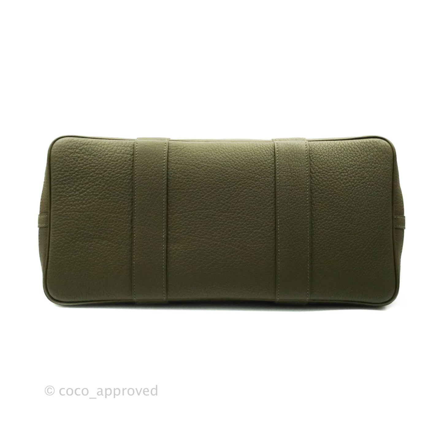 Hermès Garden Party 36 Vert Olive Canvas With Twilly & Charm