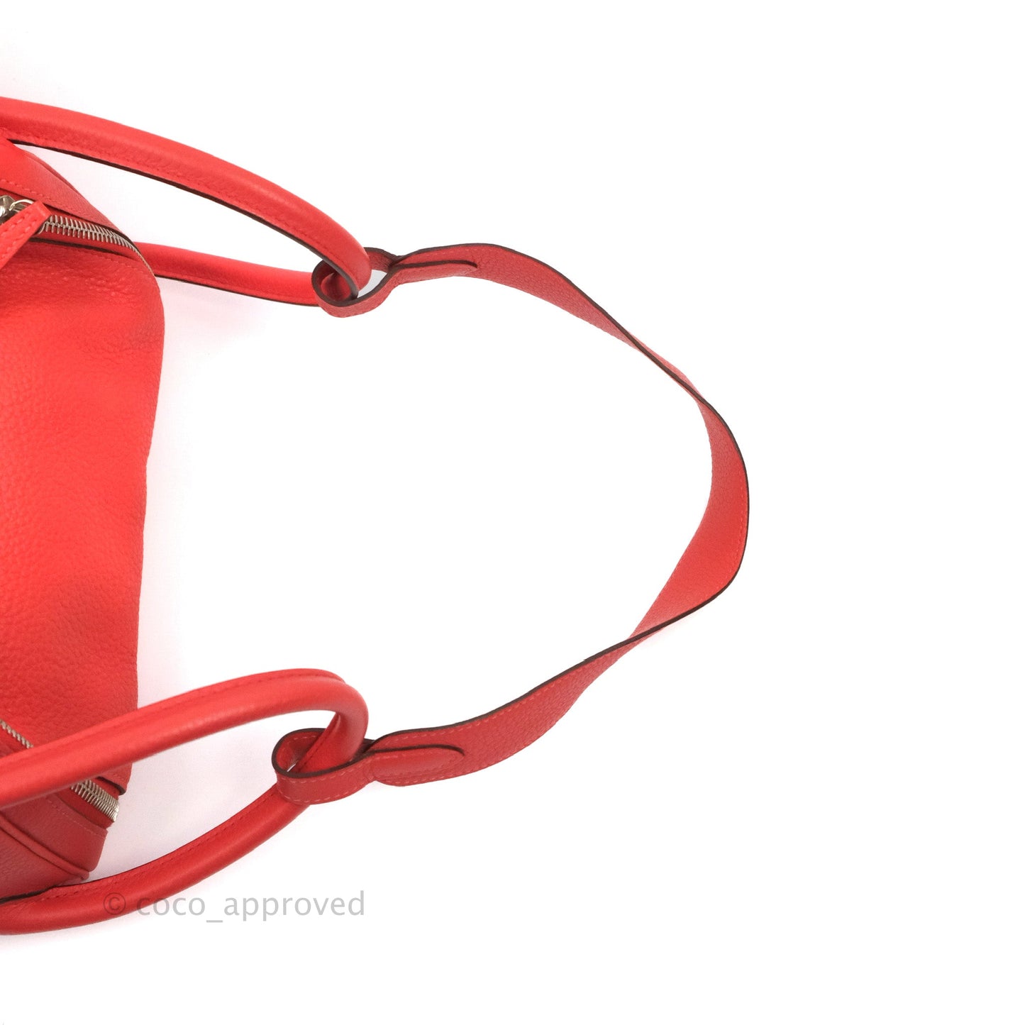 Hermès Lindy 30 Red Clemence Palladium Hardware