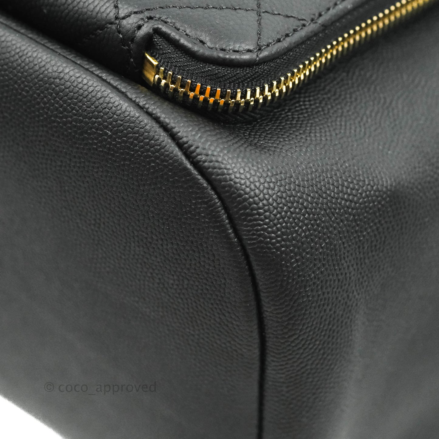 Chanel Quilted Business Affinity Backpack Black Caviar Gold Hardware