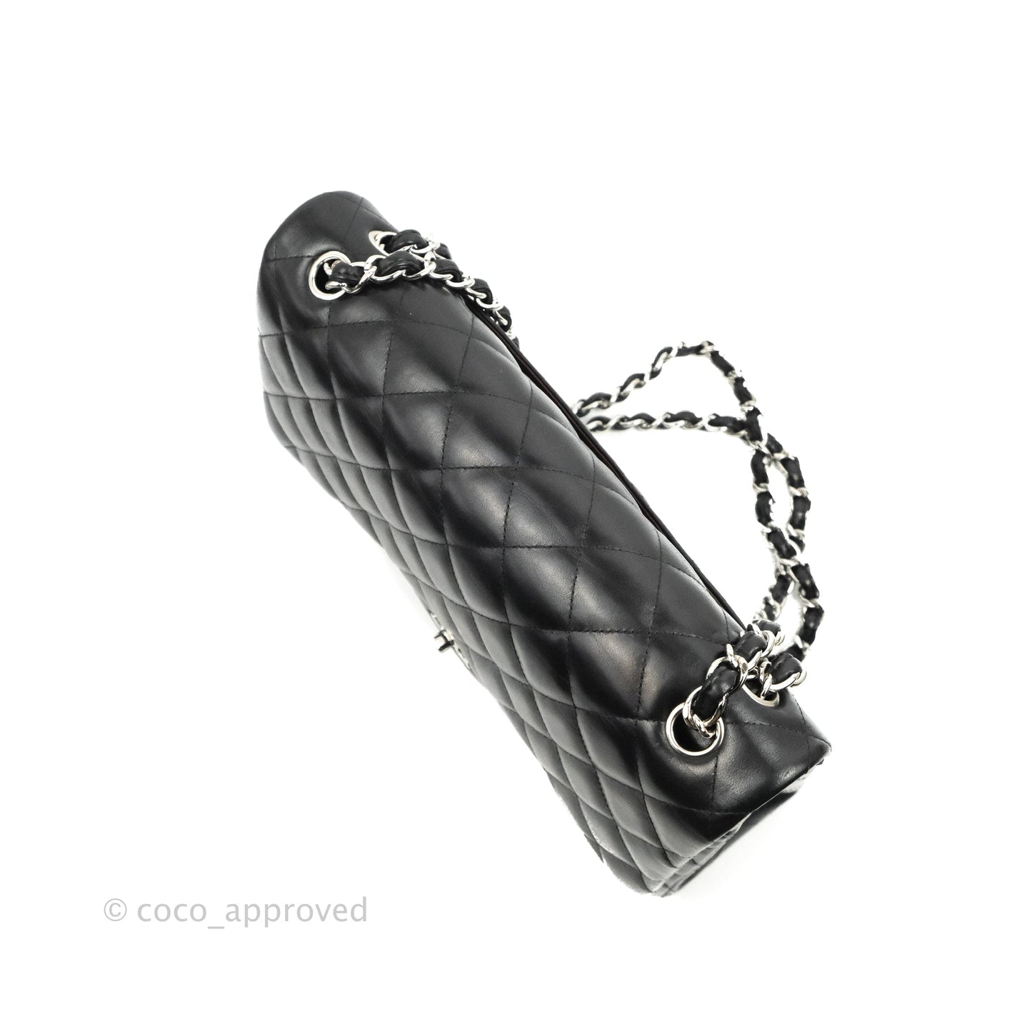 Chanel Jumbo Double Flap Black Lambskin Silver Hardware⁣⁣