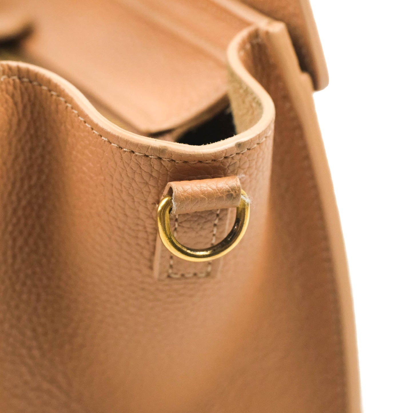 Celine Nano Luggage Drummed Beige Pink Calfskin