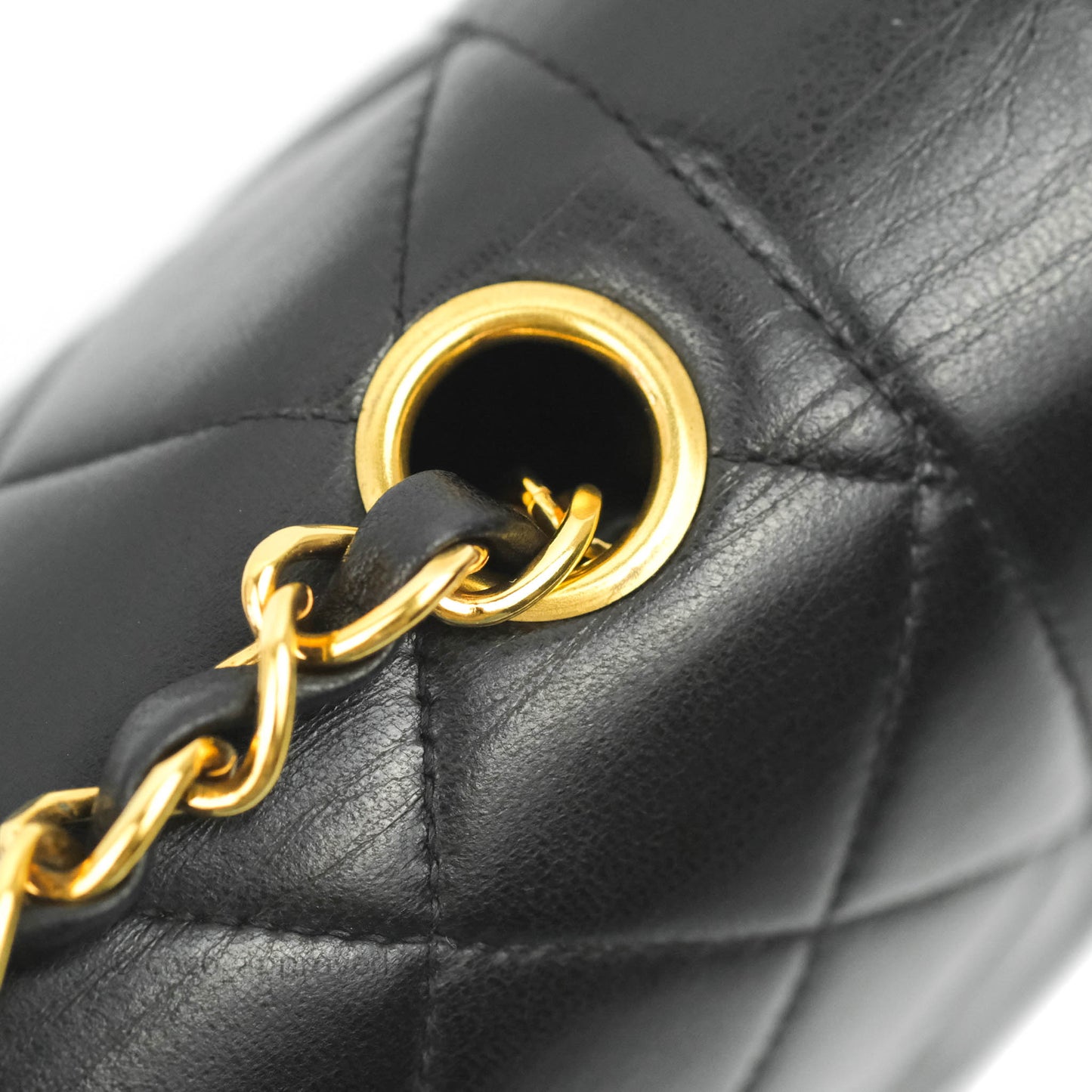 Chanel Black Quilted Lambskin Small Vintage Classic Diana Flap Bag