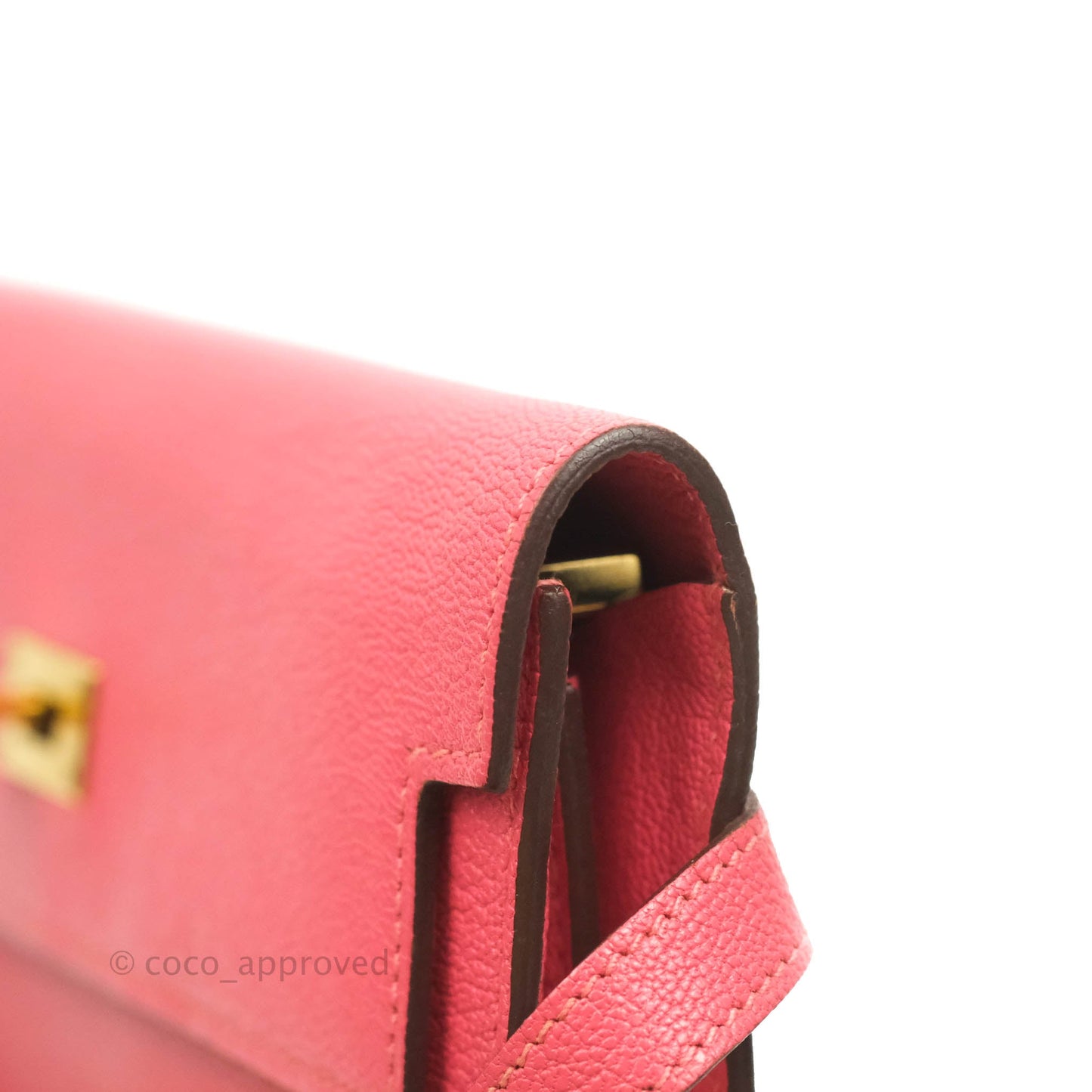 Hermès Kelly Wallet Rose Lipstick Chevre Gold Hardware