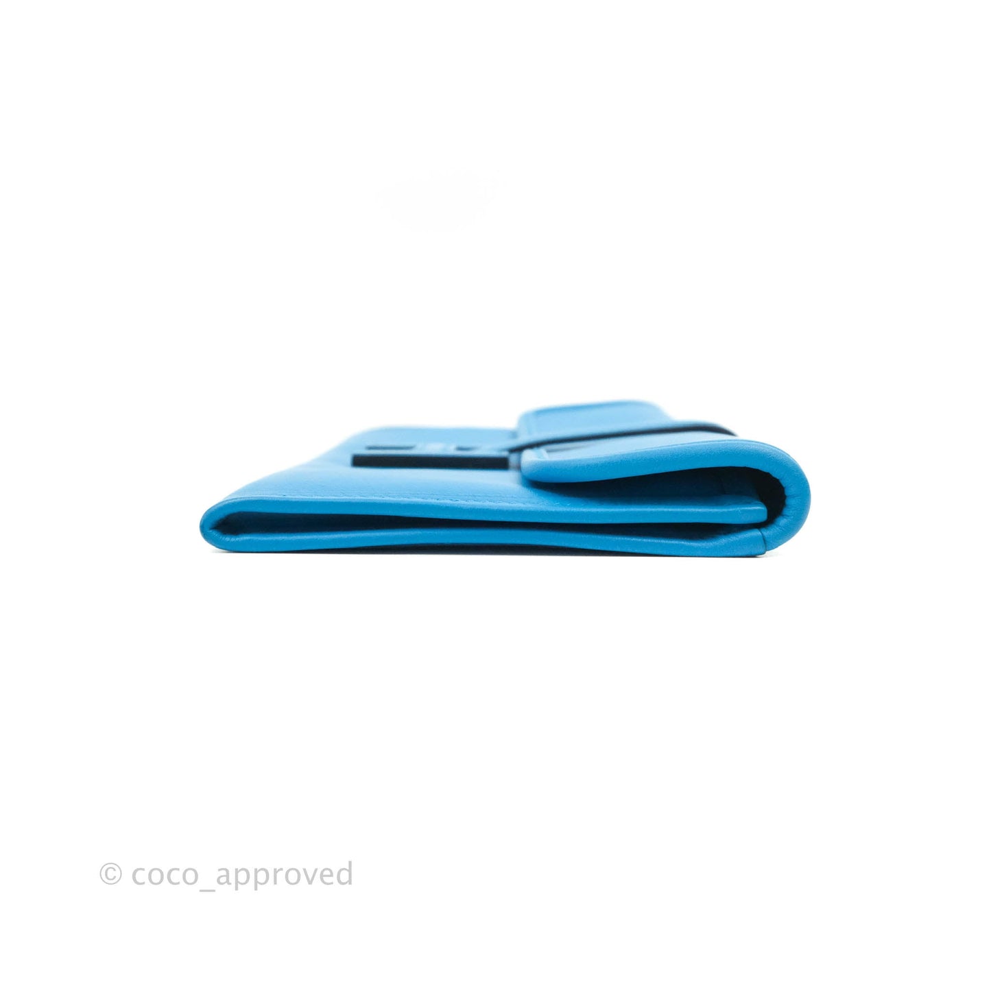 Hermès Jige Duo Wallet Bleu Zanzibar Swift