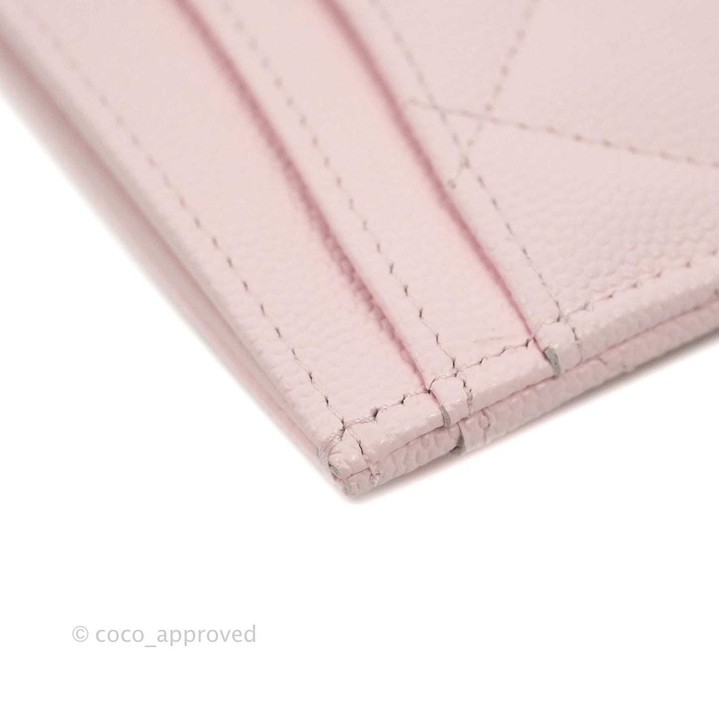 Chanel Classic Flat Card Holder Light Pink Caviar Gold Hardware