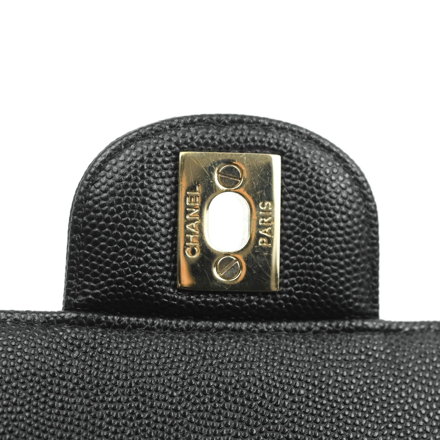 Chanel Chevron Mini Rectangular Flap Black Caviar Gold Hardware