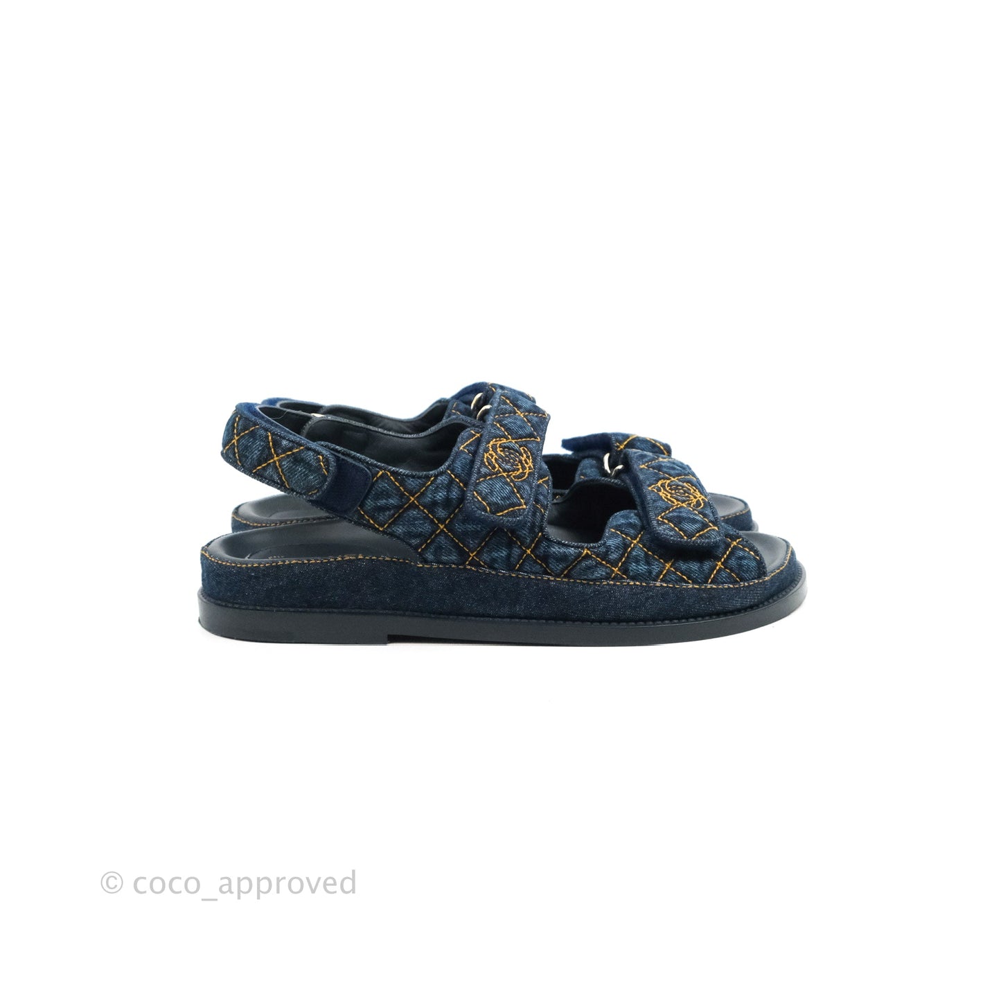 Chanel Denim Dad Sandals Size 38.5