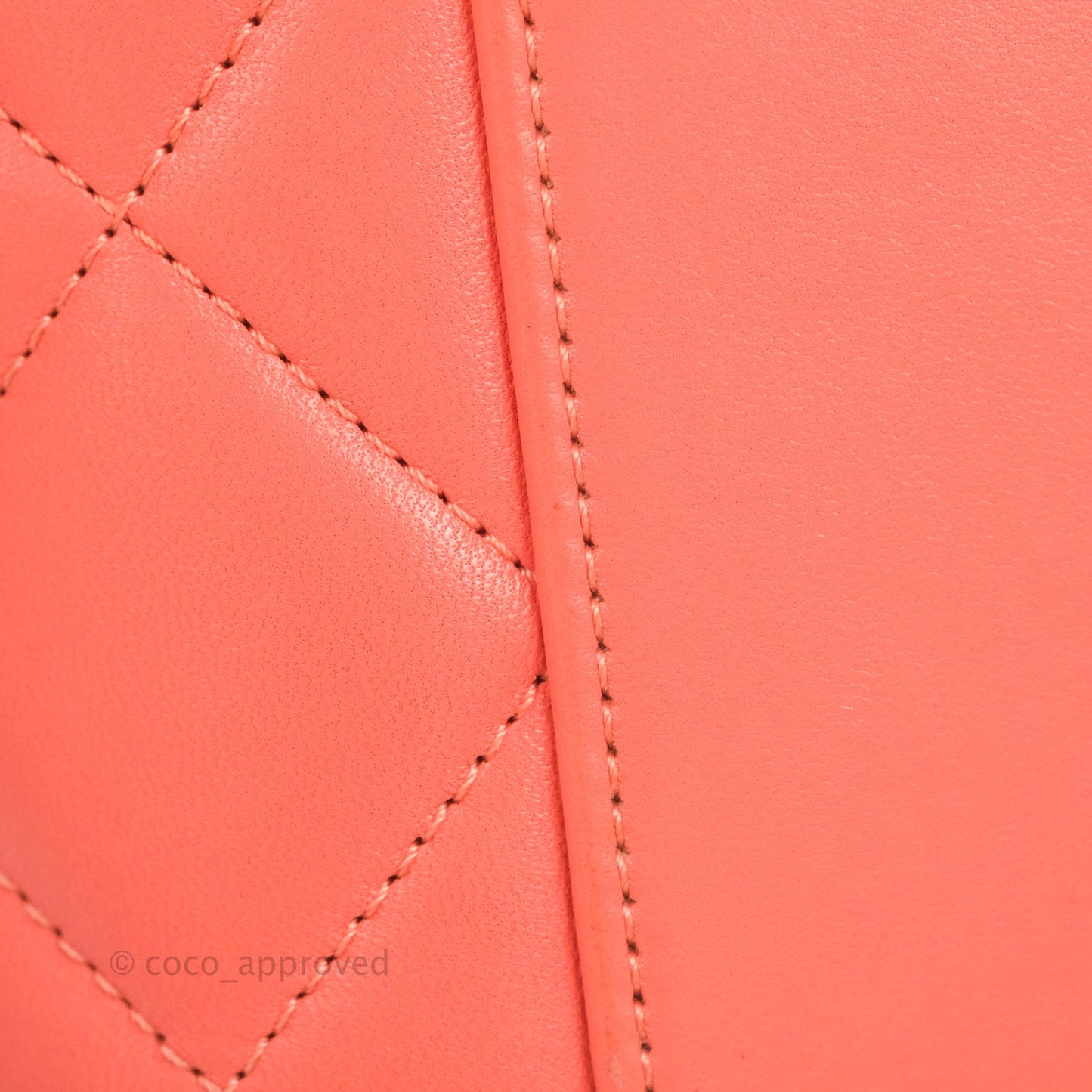 Chanel Trendy CC Vanity Case Coral Pink Lambskin Gold Hardware