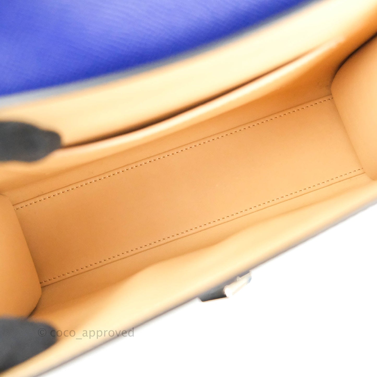 Moynat Gabrielle PM Bag Blue Calfskin Silver Hardware