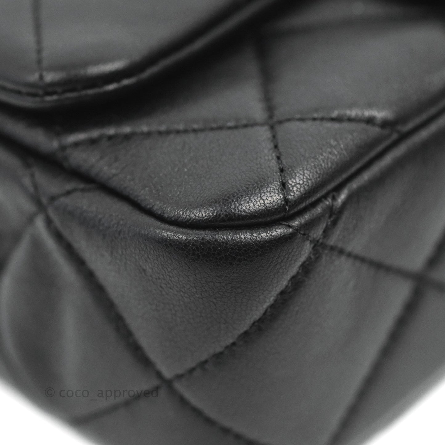 Chanel Quilted Mini Flap Bag With Chanel Logo Top Handle Lambskin Calfskin Mixed Fibers Gold Hardware