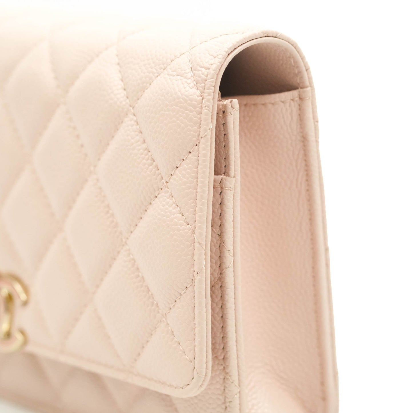 Chanel Wallet on Chain Pale Pink Caviar Gold Hardware 21C