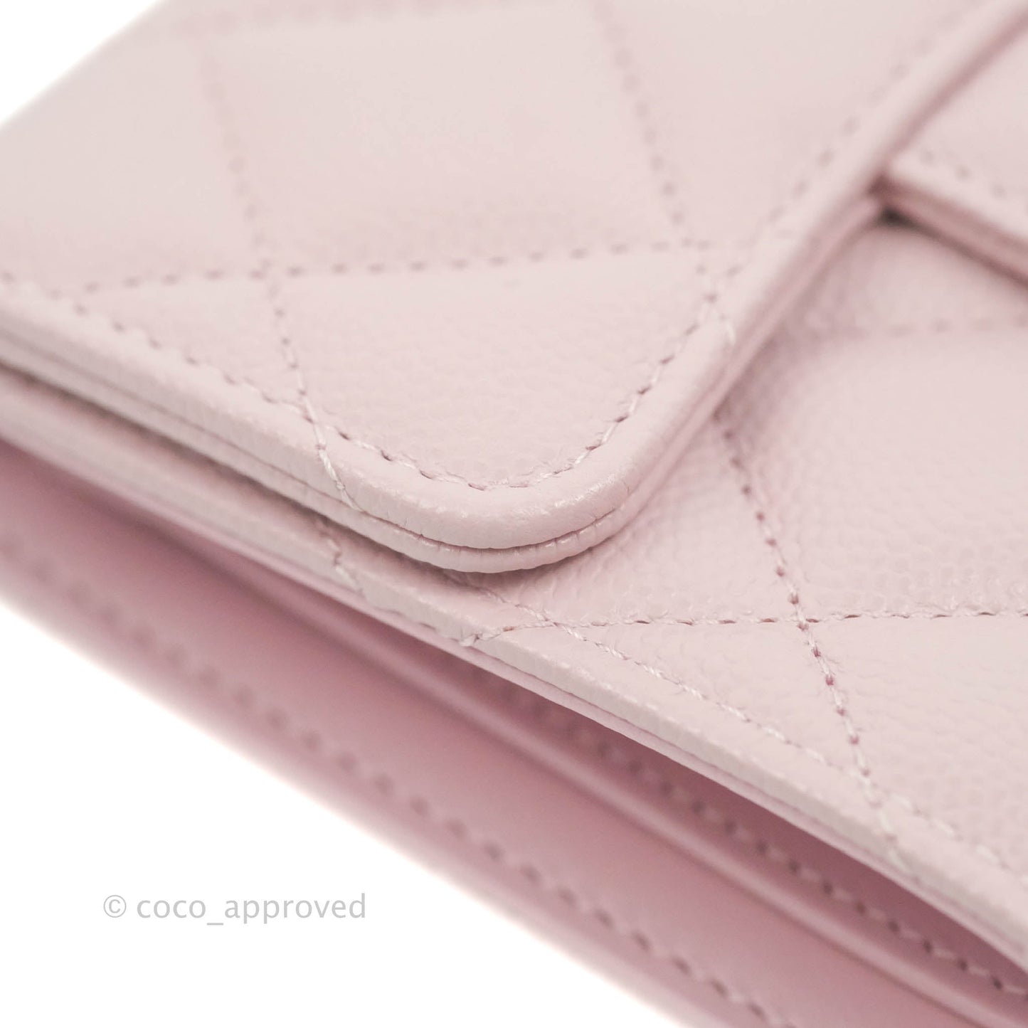 Chanel Classic Flap Wallet Pink Caviar Gold Hardware 21S