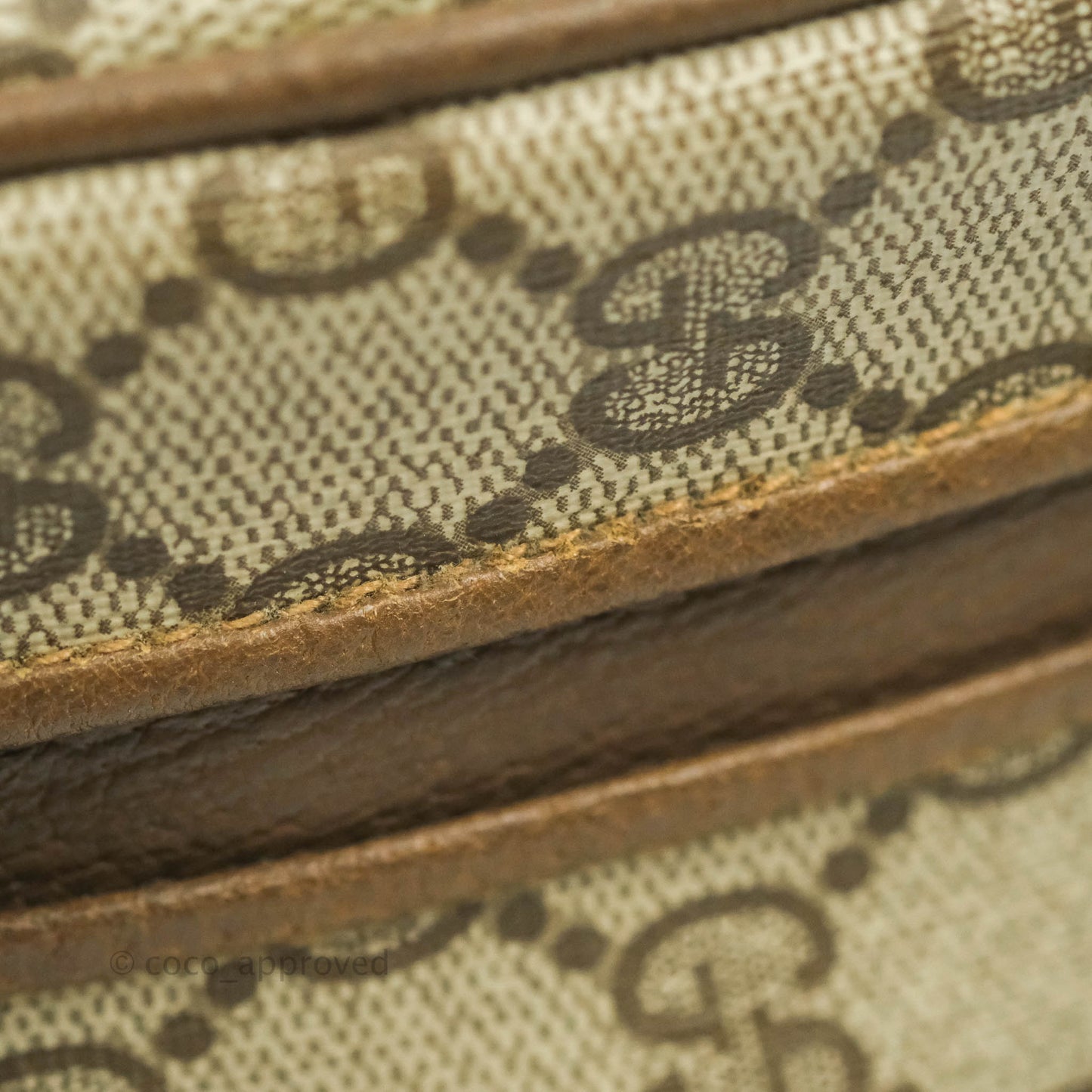 Gucci Vintage GG Monogram Canvas Round Shoulder Bag