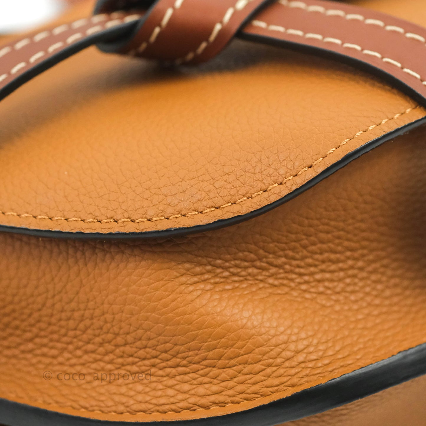 Loewe Small Gate Bag Light Caramel/Pecan Grained Calfskin