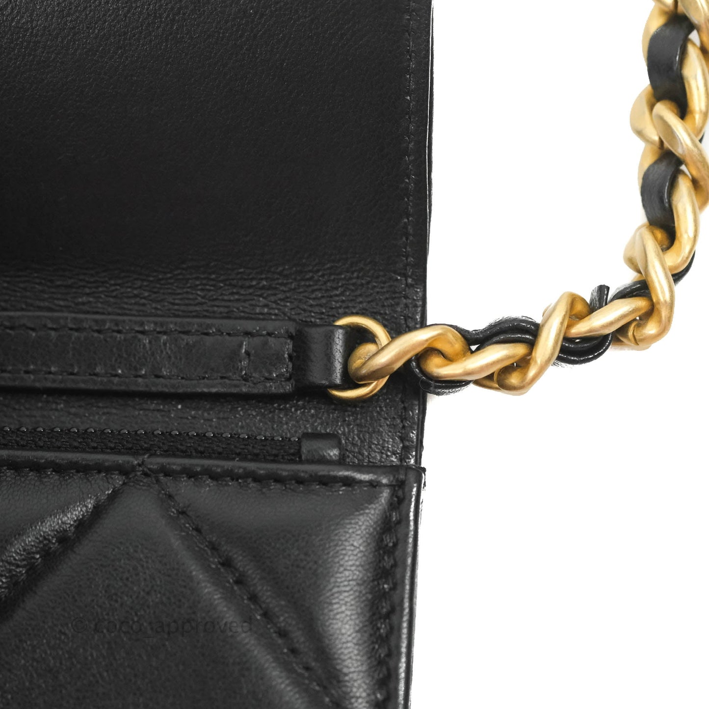 Chanel 19 Mini Clutch with Chain Black Lambskin Mixed Hardware