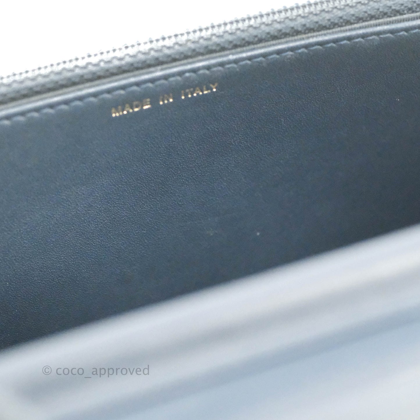 Chanel Boy Wallet on Chain WOC Ver Dark Navy Caviar Aged Gold Hardware