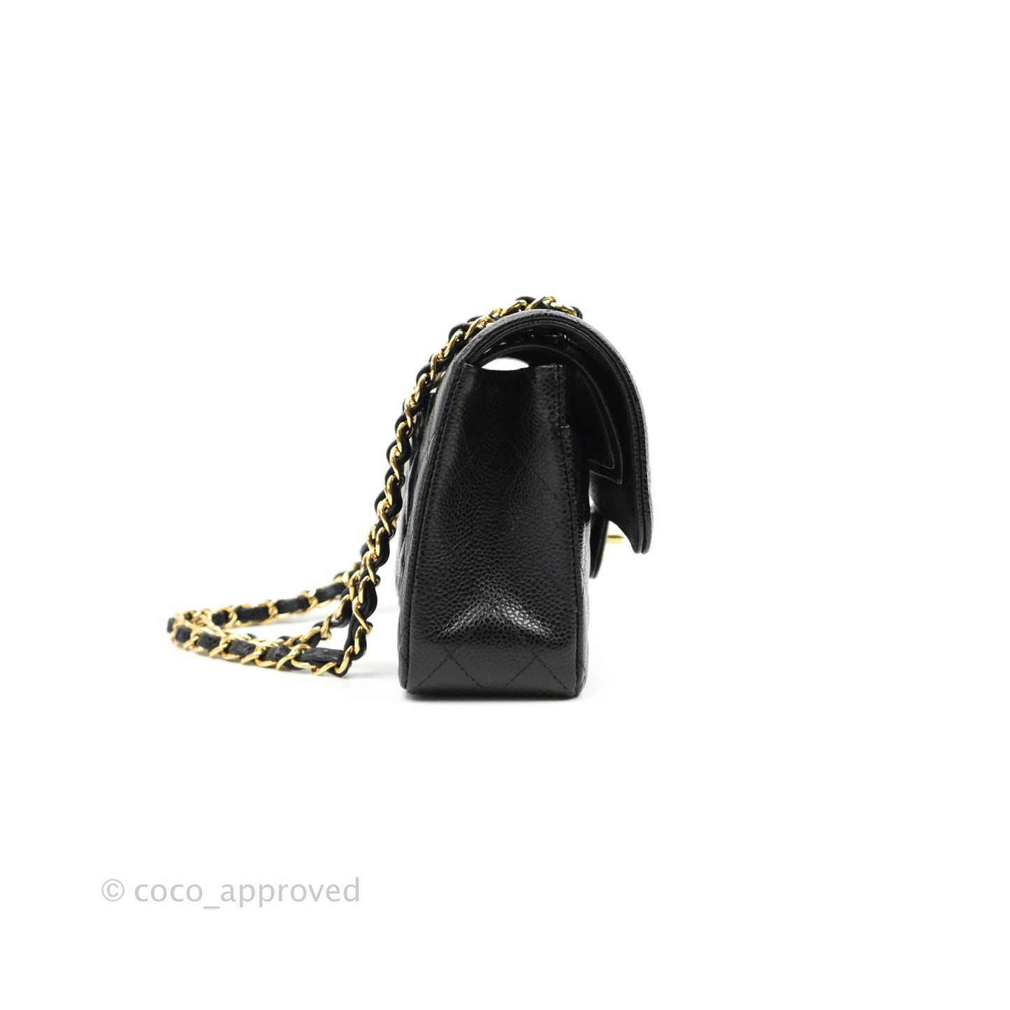 Chanel Classic Small S/M Flap Black Caviar Gold Hardware