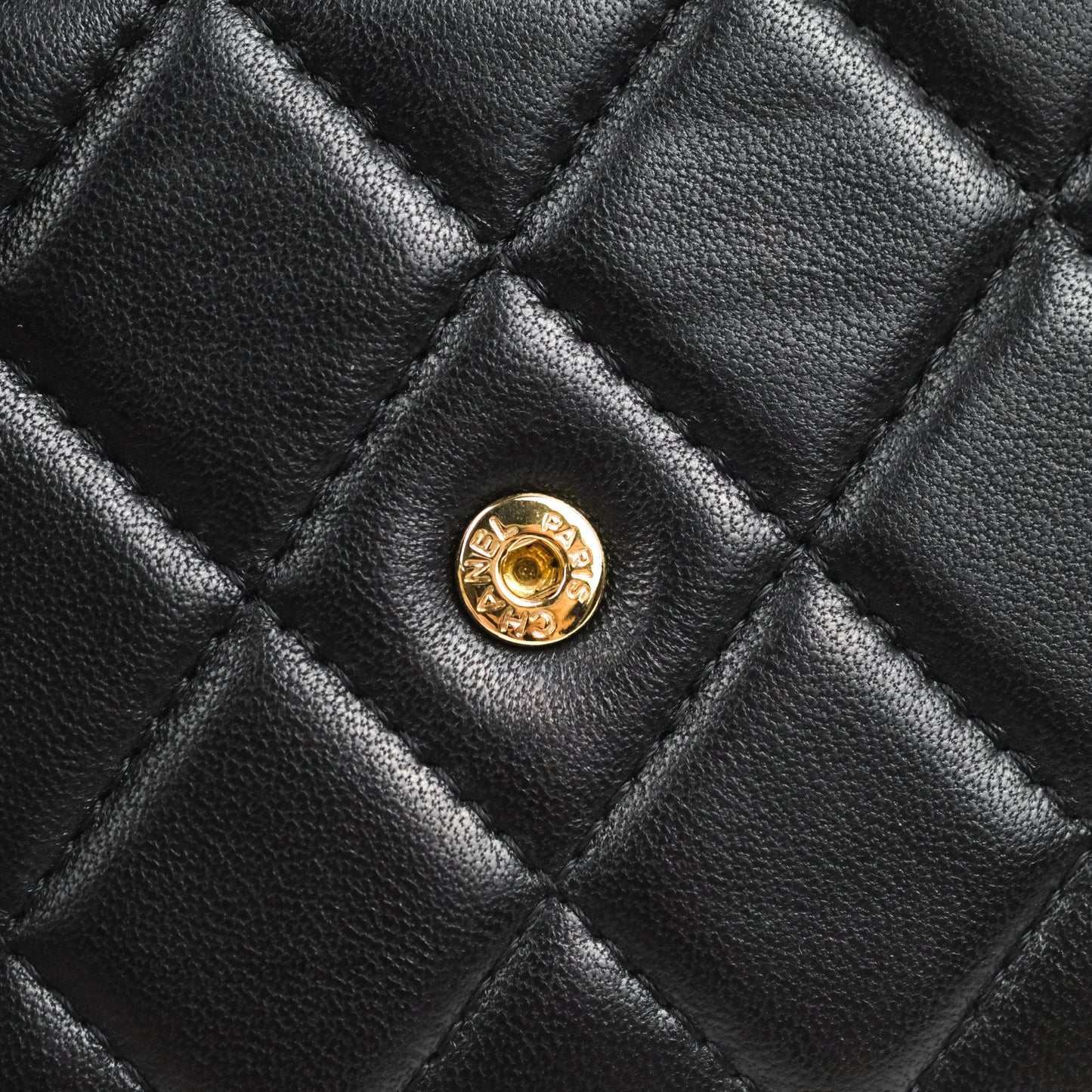Chanel Quilted Classic Wallet on Chain WOC Black Lambskin Gold Hardware