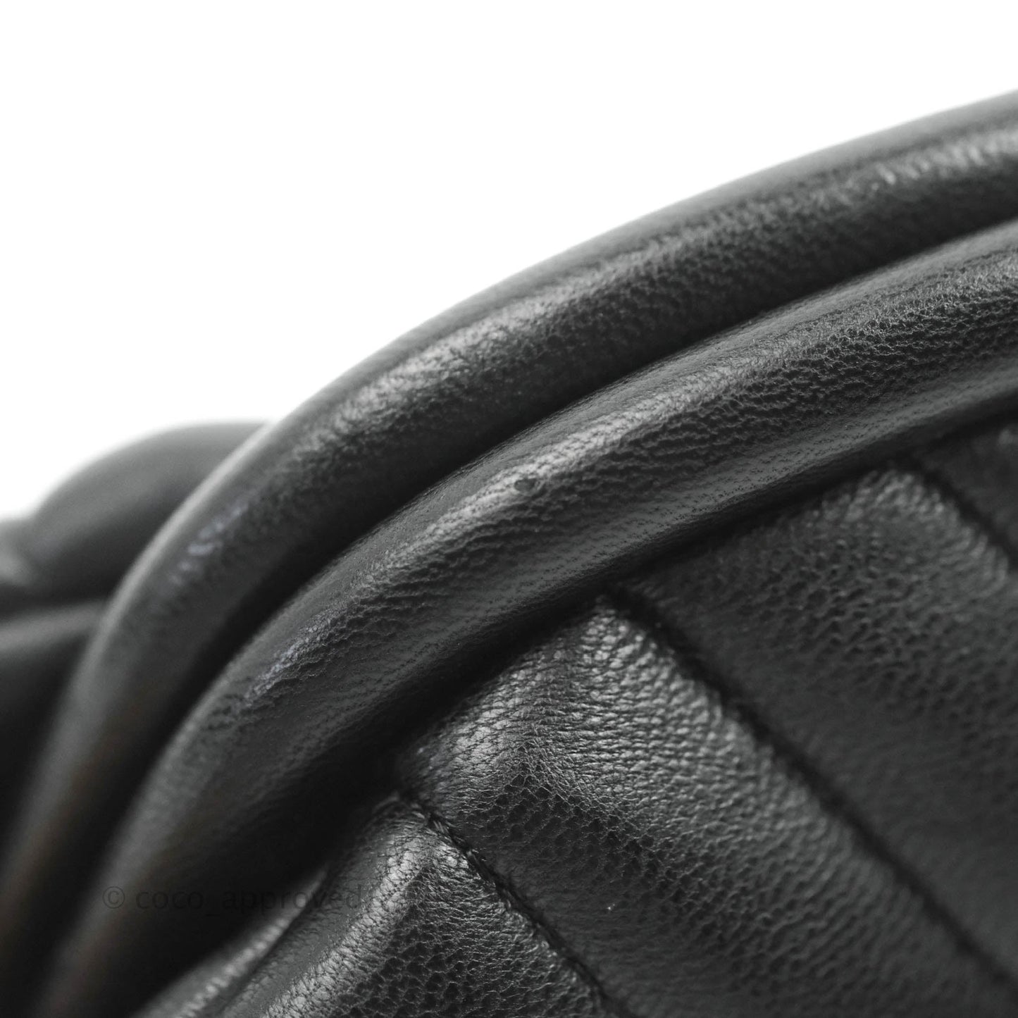 Chanel Chevron Timeless Kisslock Clutch So Black Lambskin 15S