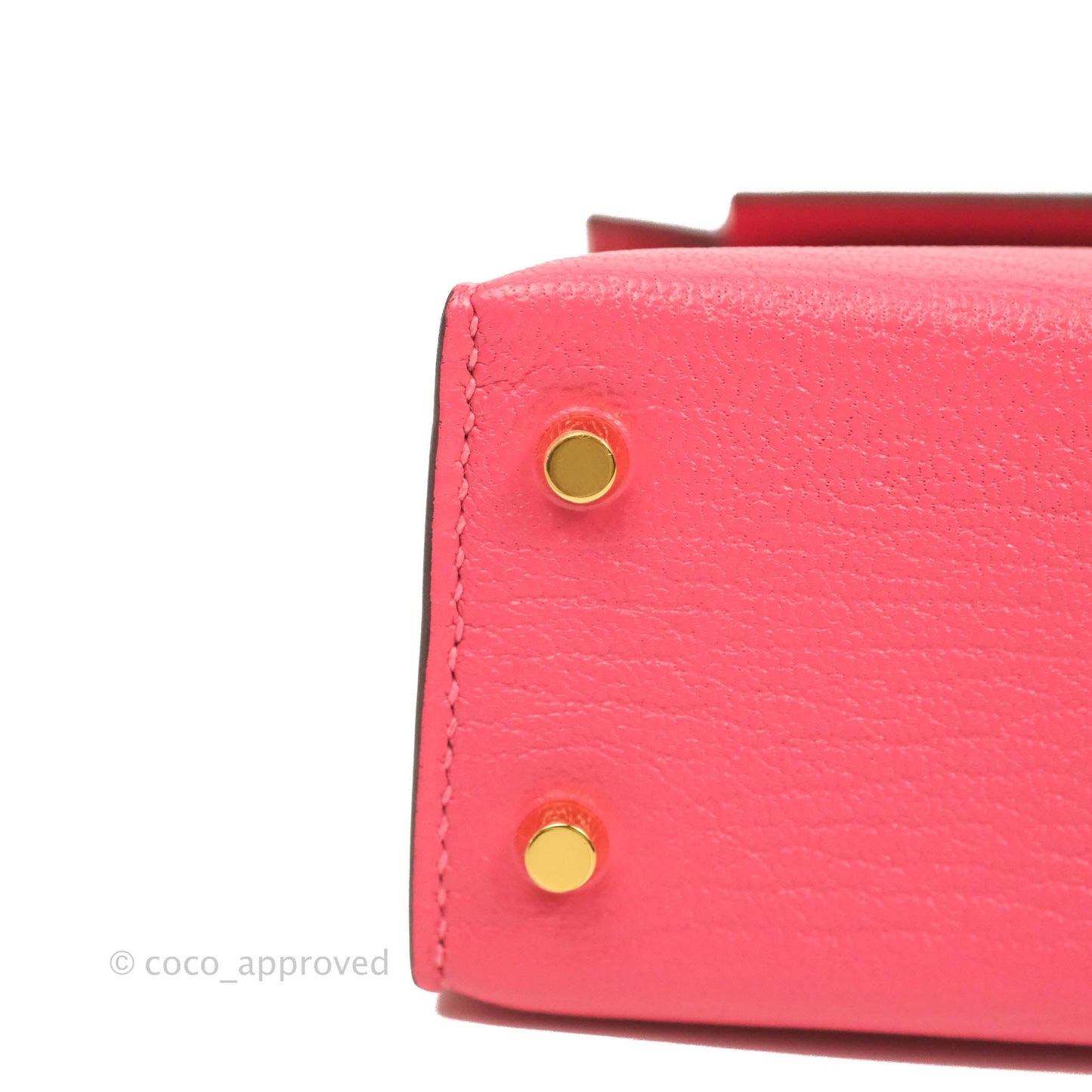 Hermes Mini Kelly II Chevre Mysore U5 Rose Lipstick Gold Hardware