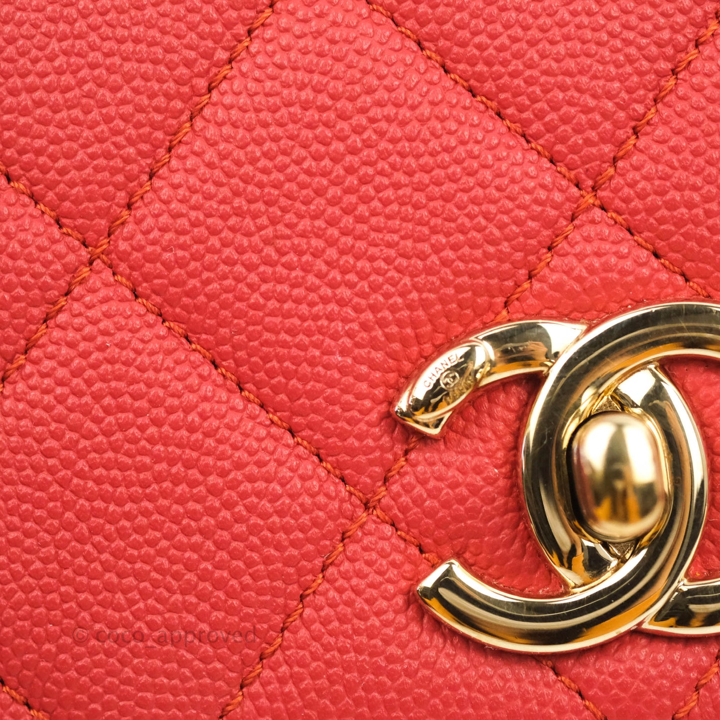 Chanel Quilted Small Business Affinity Flap Red Caviar Gold Hardware