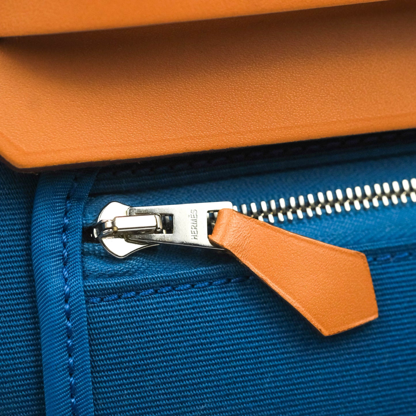 Hermès Herbag Zip 31 Outremer Nature Leather Palladium Hardware