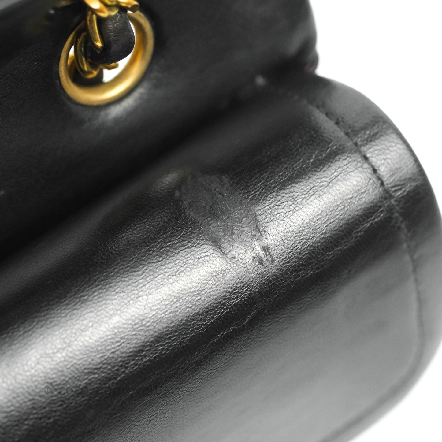 Chanel Vintage Classic M/L Medium Double Flap Bag Black Lambskin 24K Gold Hardware
