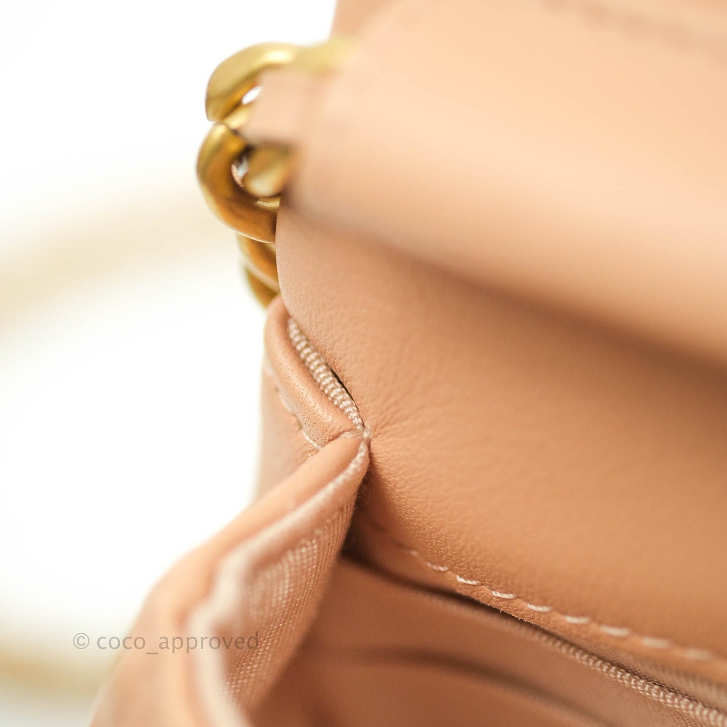 Chanel Clutch with Chain Beige Calfskin Aged Gold Hardware 21B