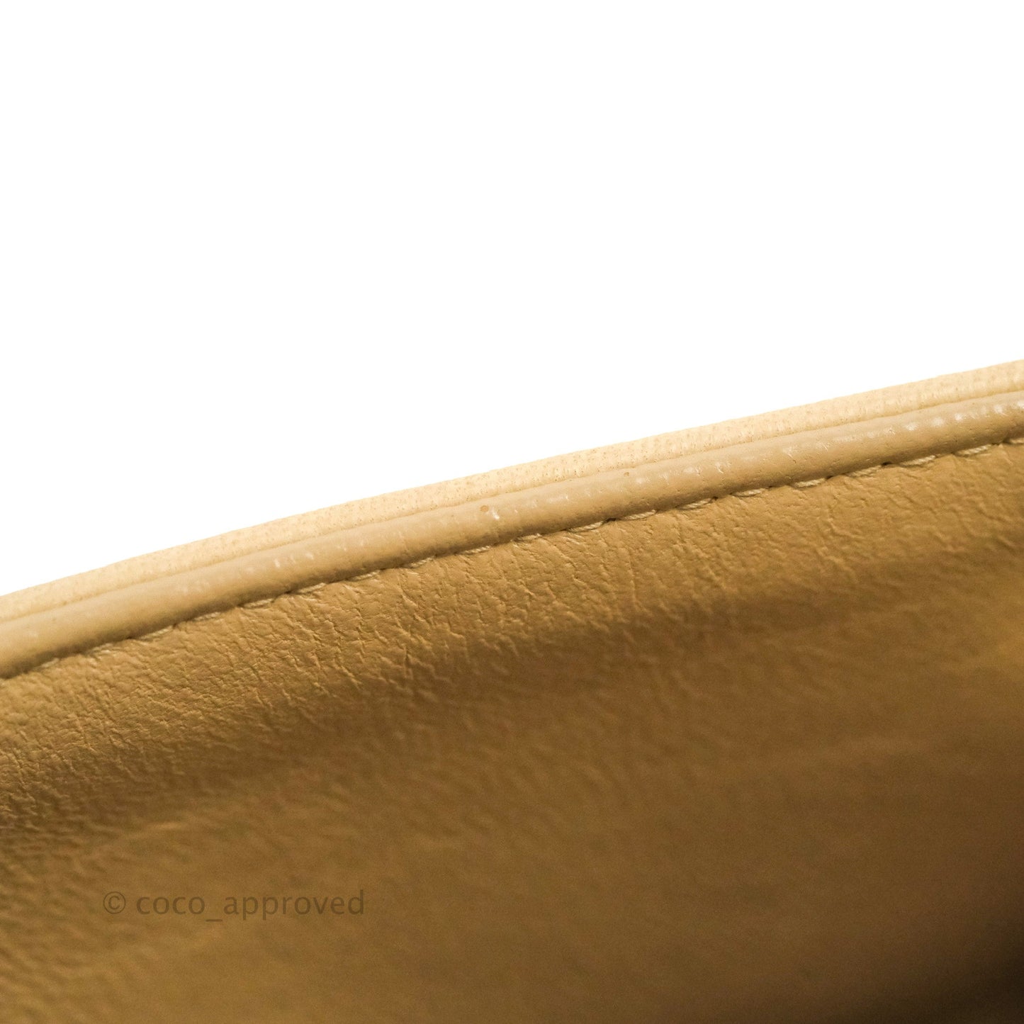 Chanel Vintage Medium Classic Flap Light Beige Lambskin 24K Gold Hardware