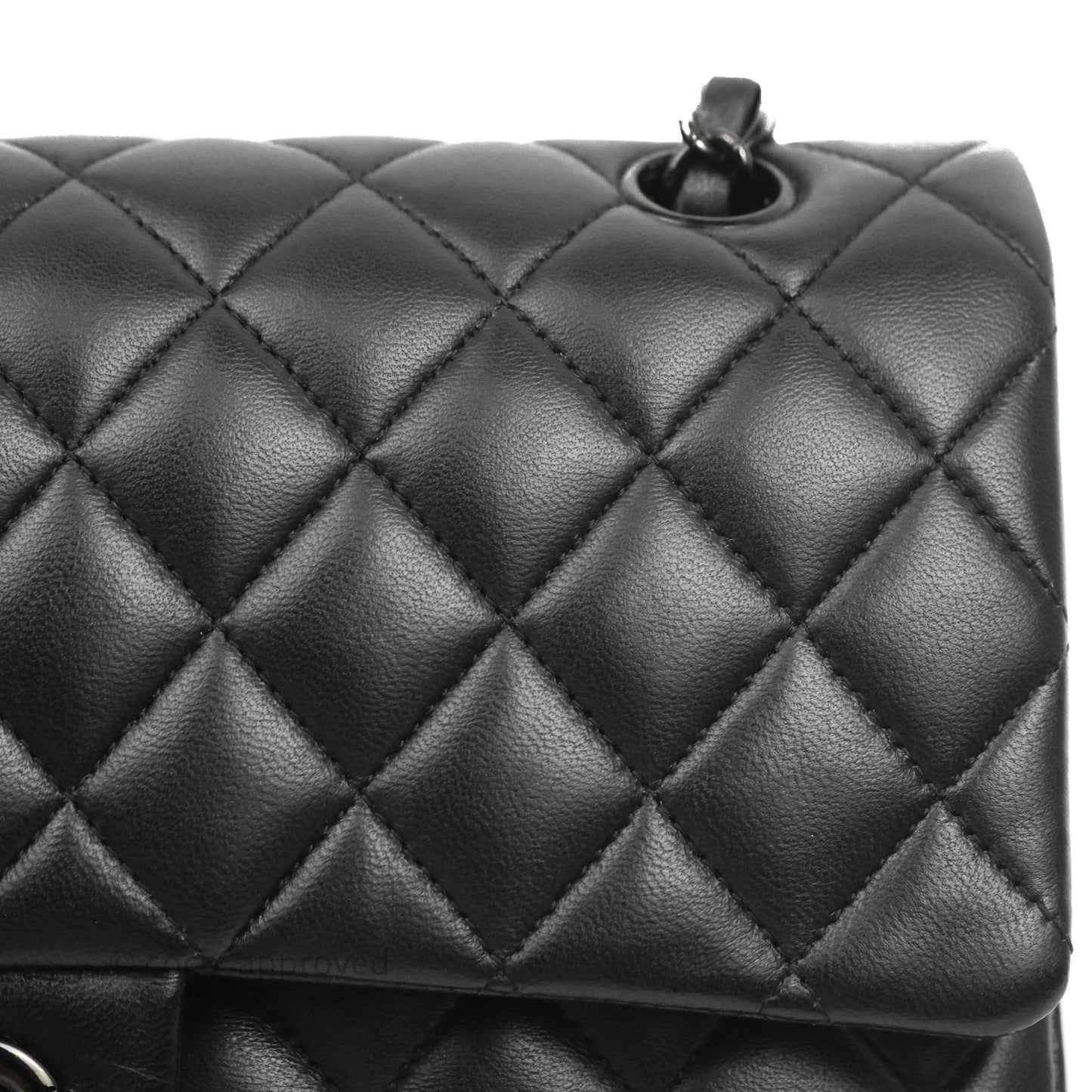 Chanel Classic Quilted M/L Medium Double Flap So Black Lambskin