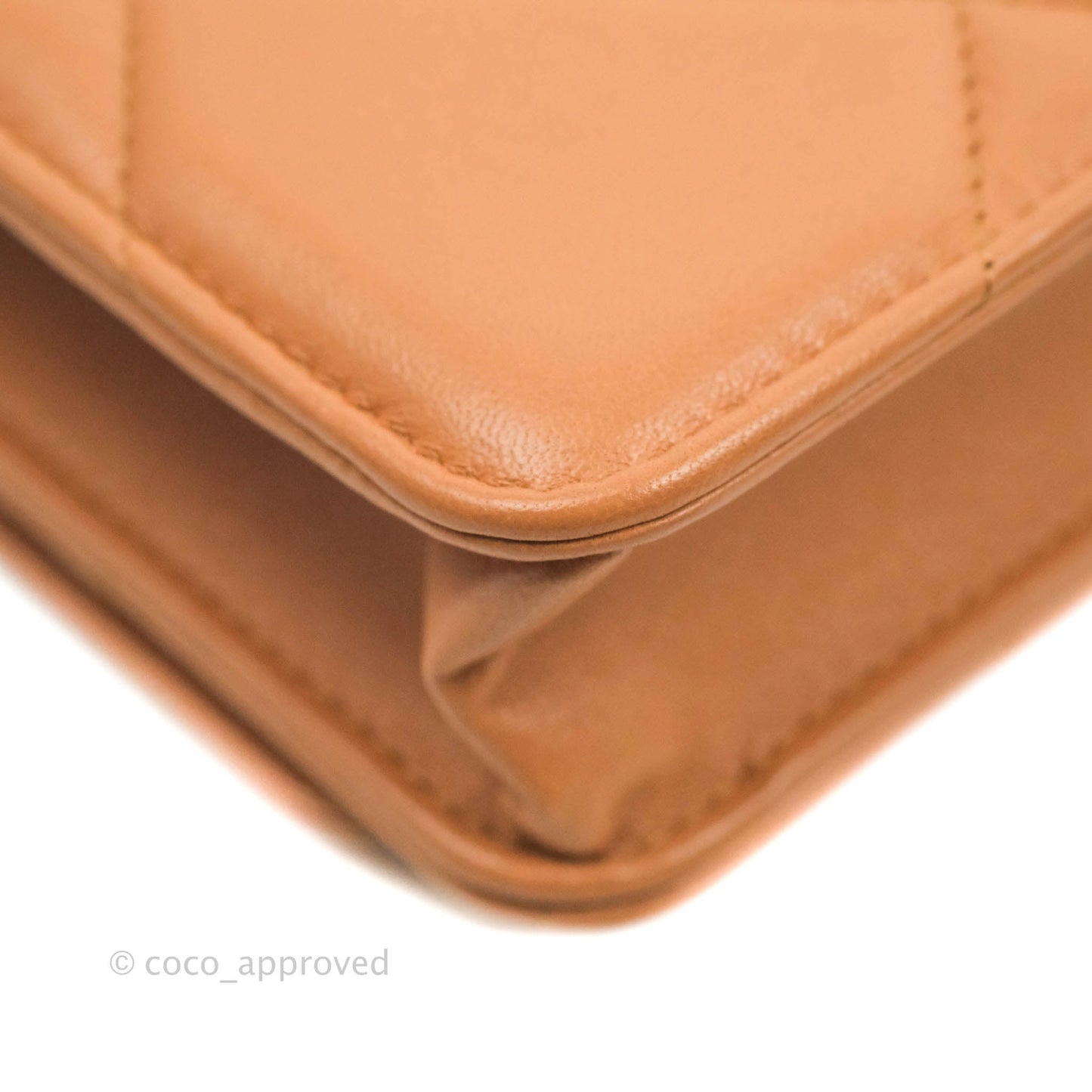 Chanel 19 Wallet on Chain WOC Dark Beige Caramel Lambskin Mixed Hardware 21K