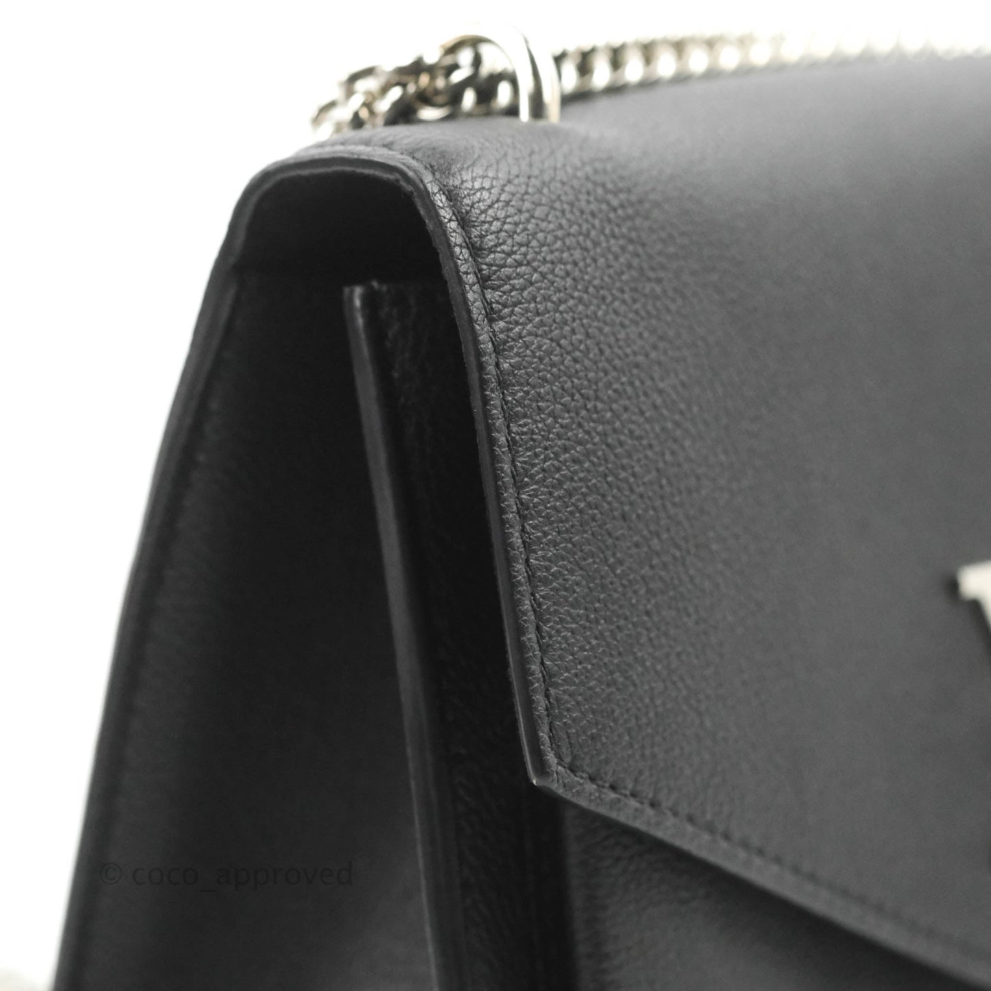 Louis Vuitton My Lockme BB Bag Black Calfskin Silver Hardware