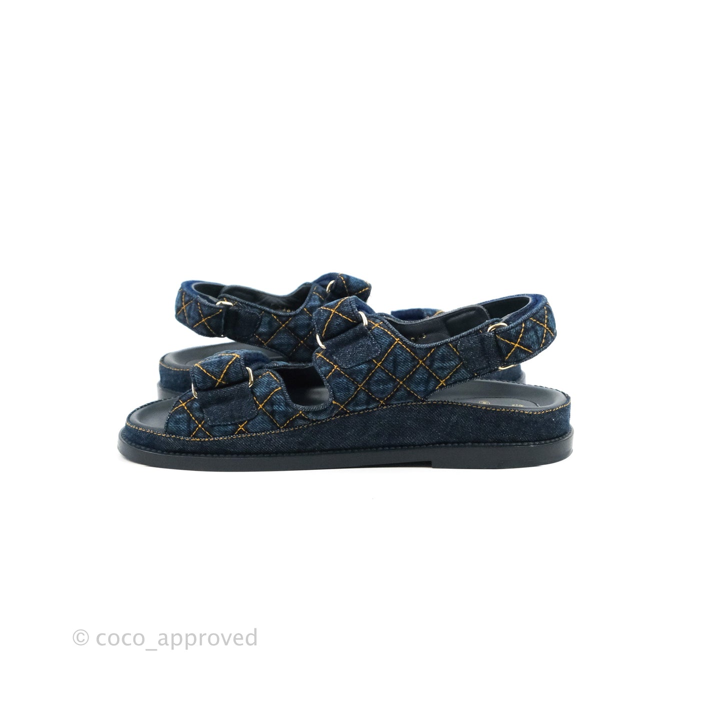 Chanel Denim Dad Sandals Size 38.5