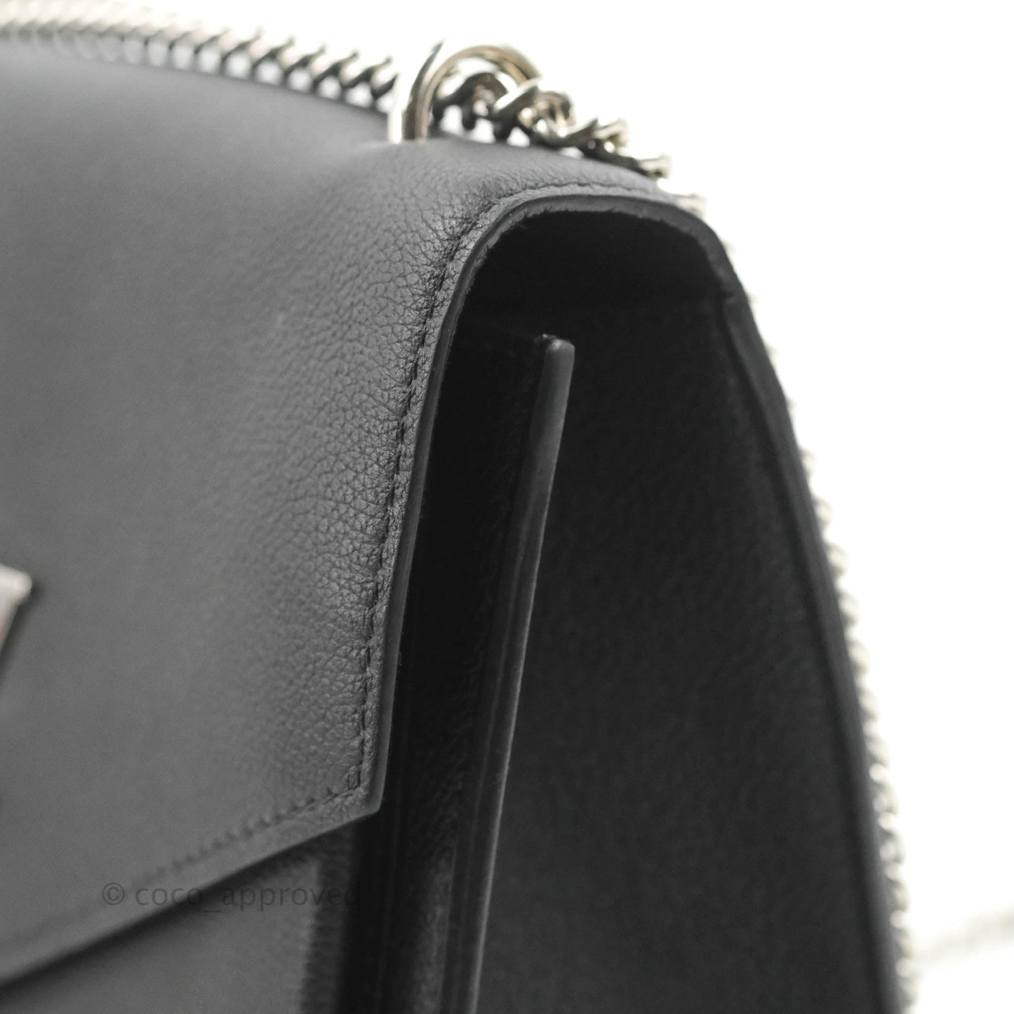 Louis Vuitton My Lockme BB Bag Black Calfskin Silver Hardware