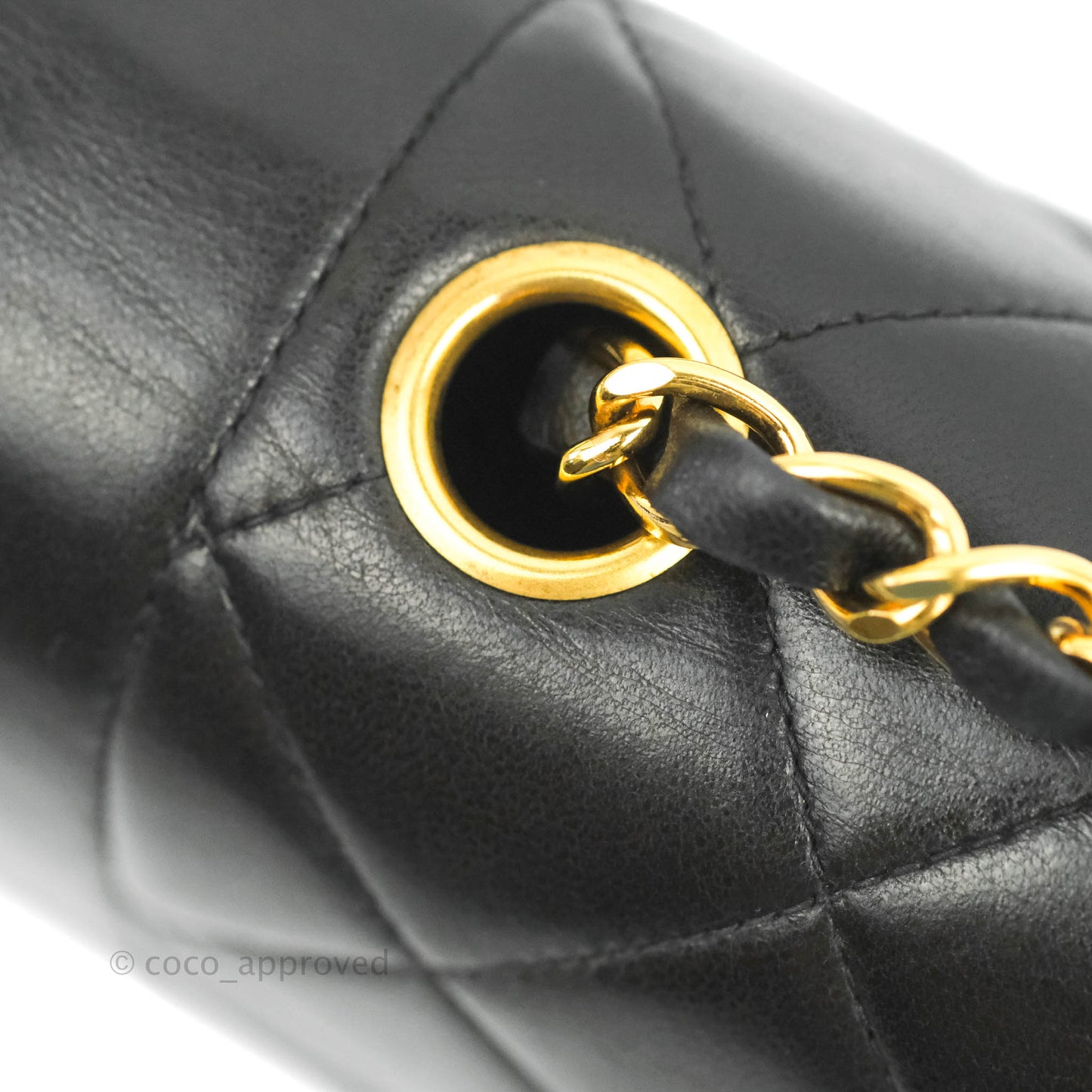 Chanel Black Quilted Lambskin Small Vintage Classic Diana Flap Bag