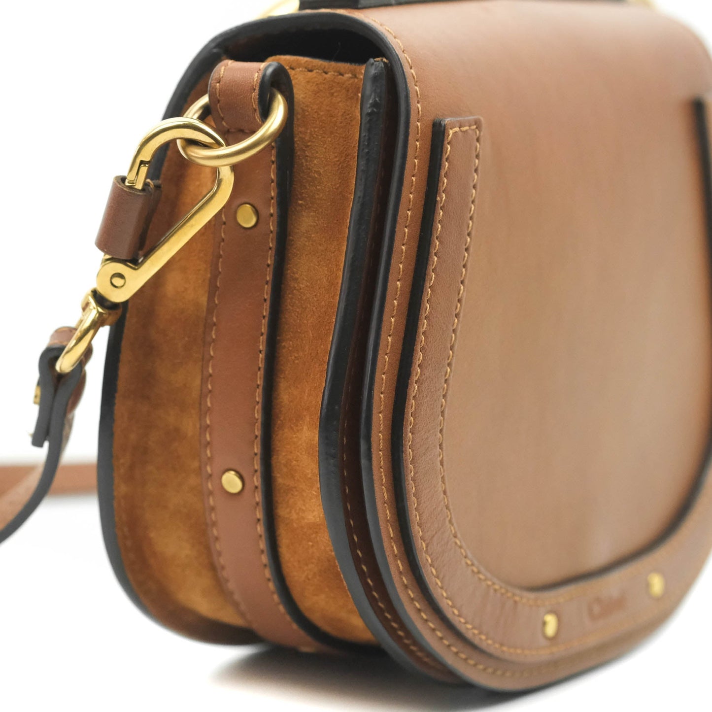 Chloé Nile Crossbody Bag Brown Calfskin