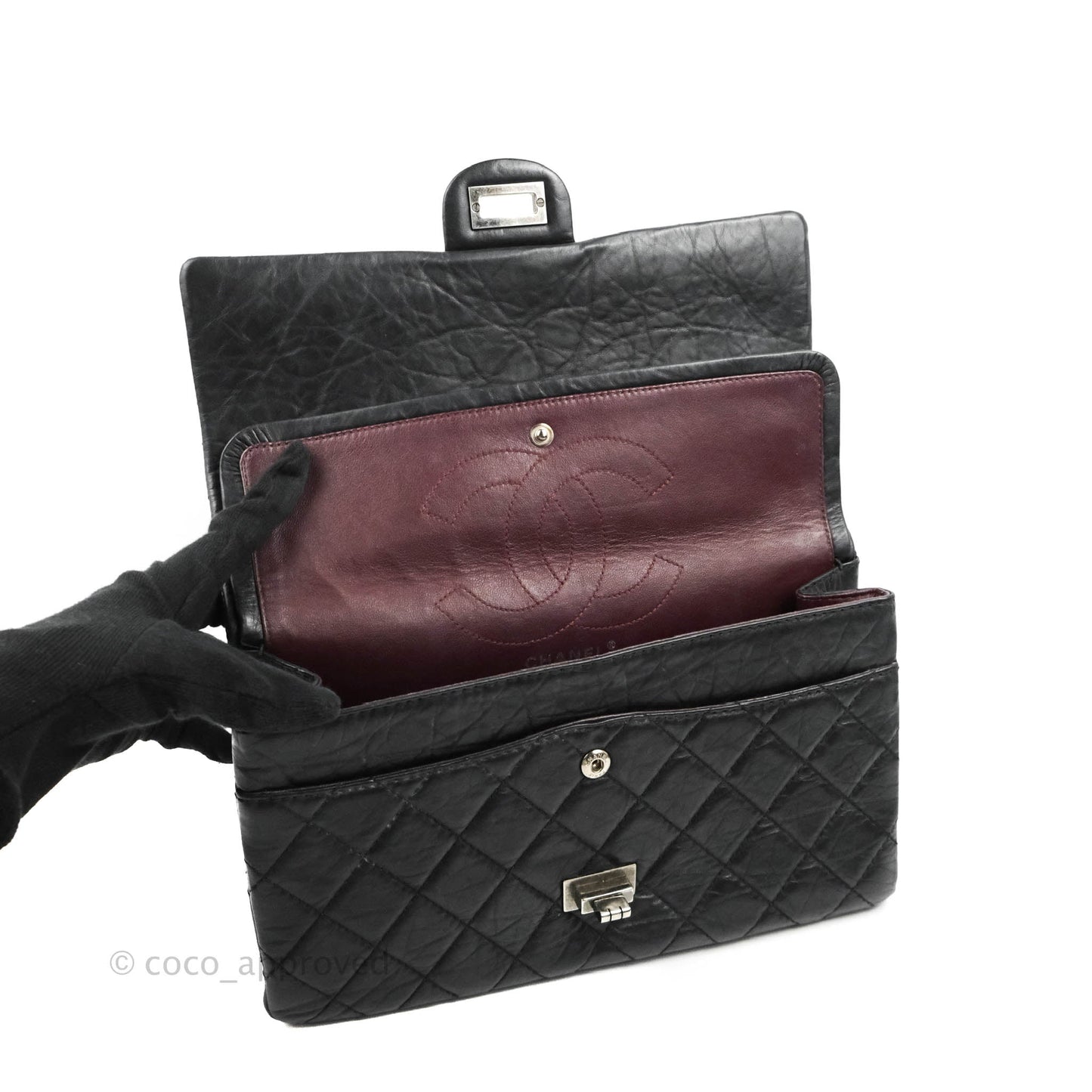 Chanel Reissue 226 Quilted Flap Black Aged Calfskin Ruthenium Hardware