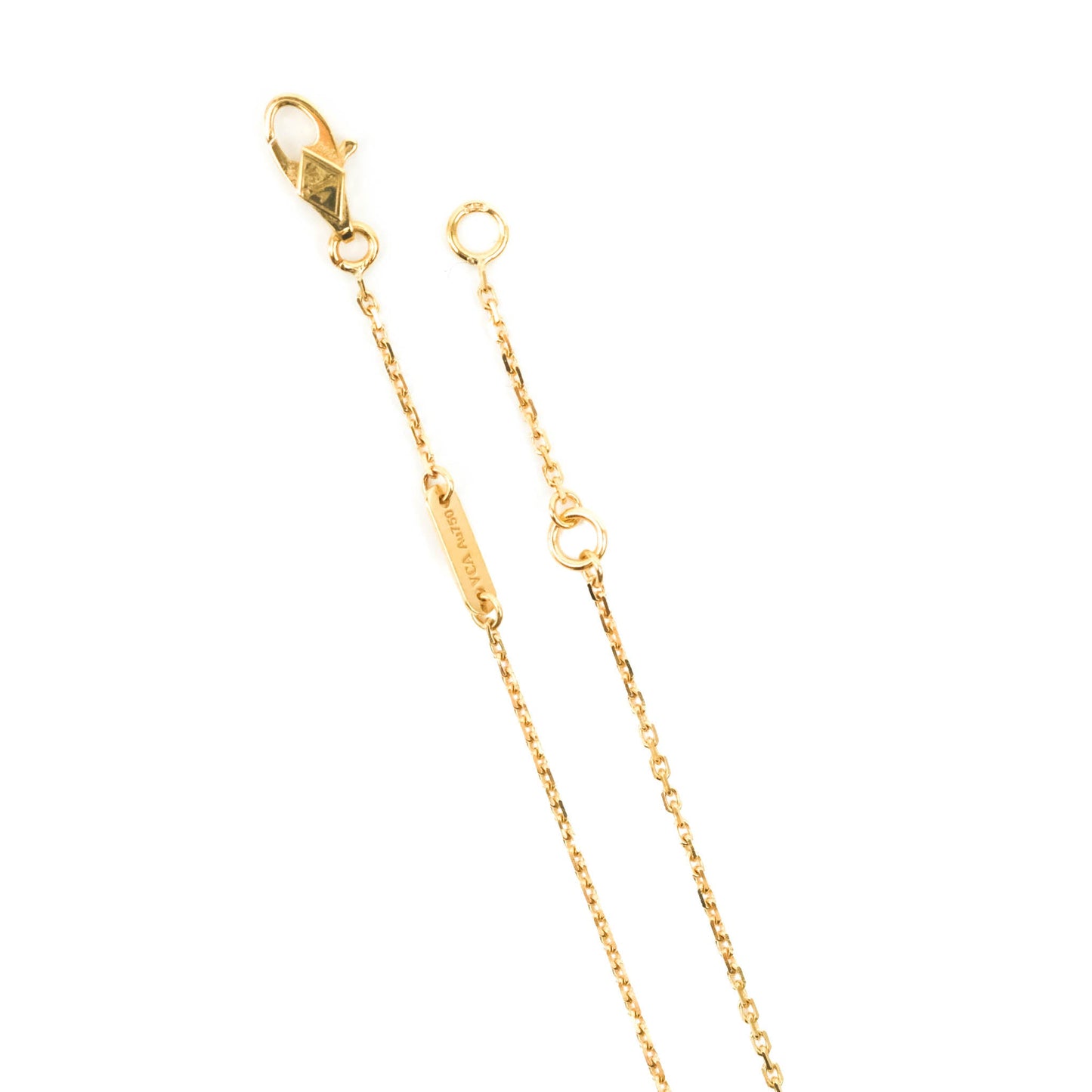 Van Cleef & Arpels Frivole Pendant 18K Yellow Gold Diamond Mini Model