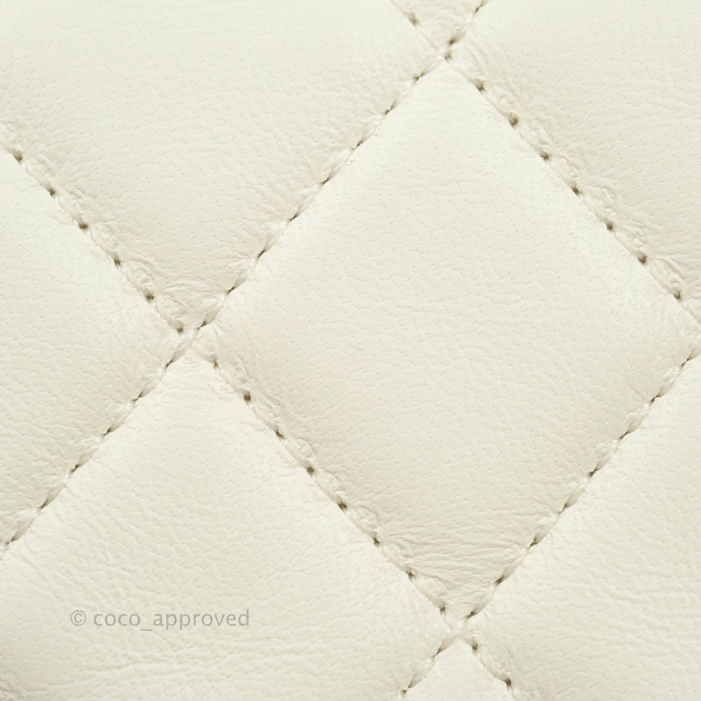 Chanel Mini Rectangular Pearl Crush Quilted White Lambskin Aged Gold Hardware
