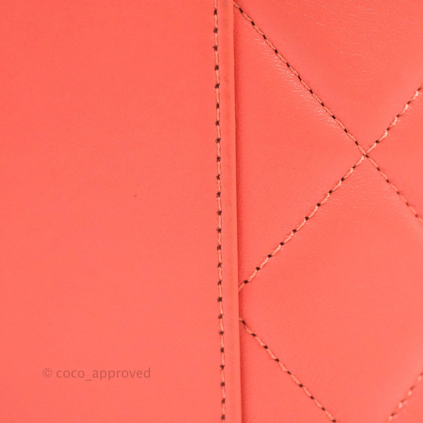 Chanel Trendy CC Vanity Case Coral Pink Lambskin Gold Hardware