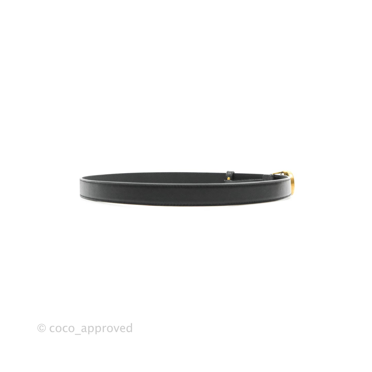 Gucci Double GG Black Calfskin 20mm Belt 80 32