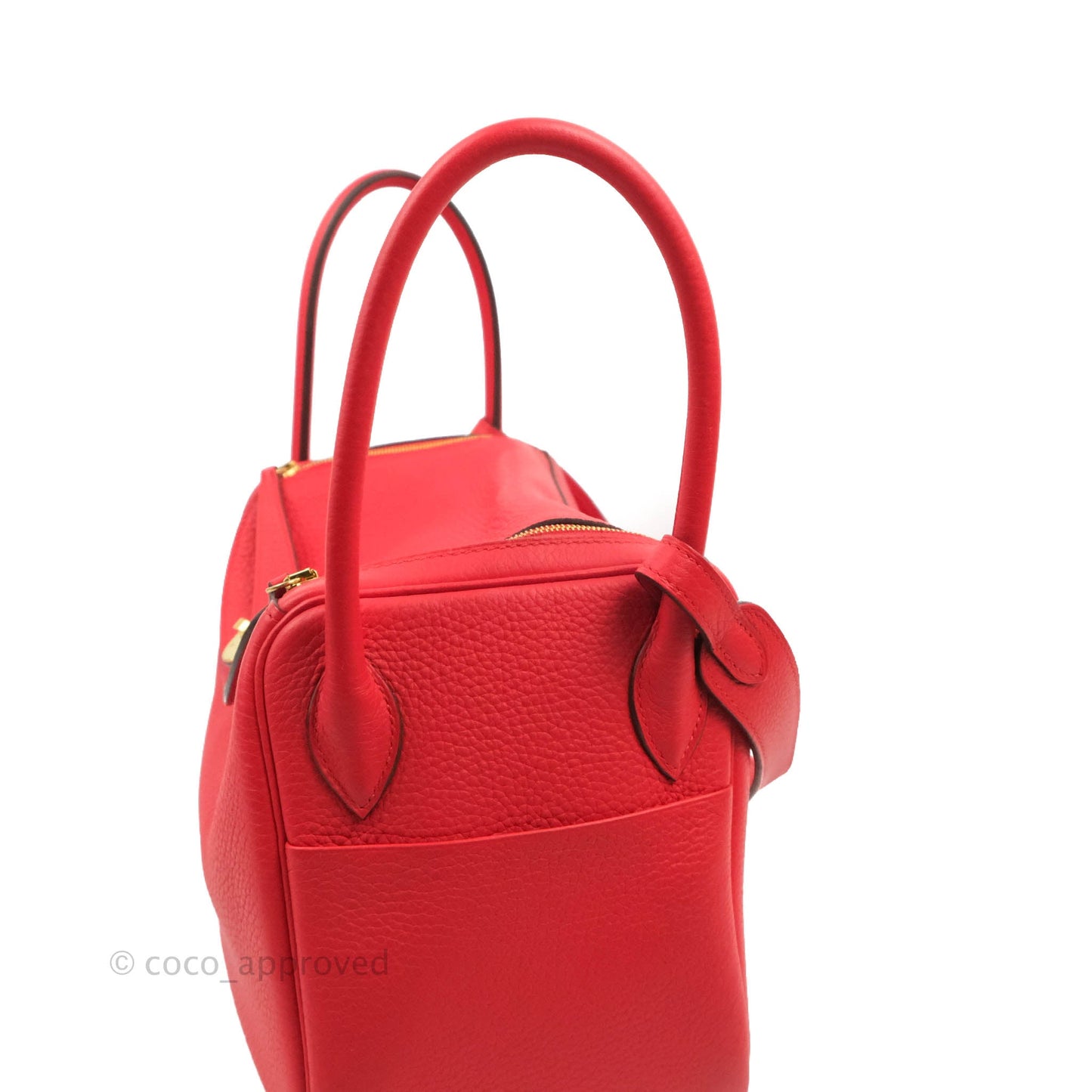 Hermès Lindy 26 Rouge de Coeur Clemence Gold Hardware