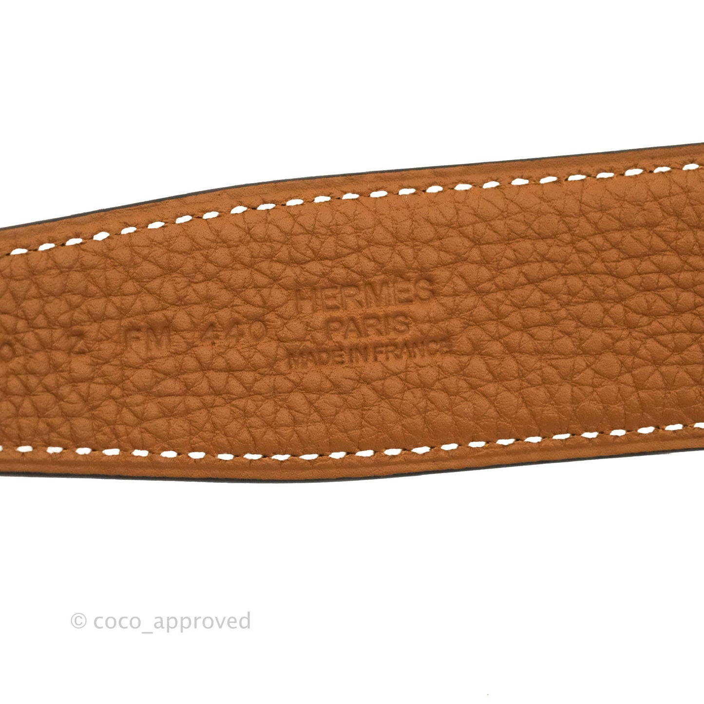 Hermès H d'Ancre Belt Buckle & Reversible Leather Strap Permabrass Hardware