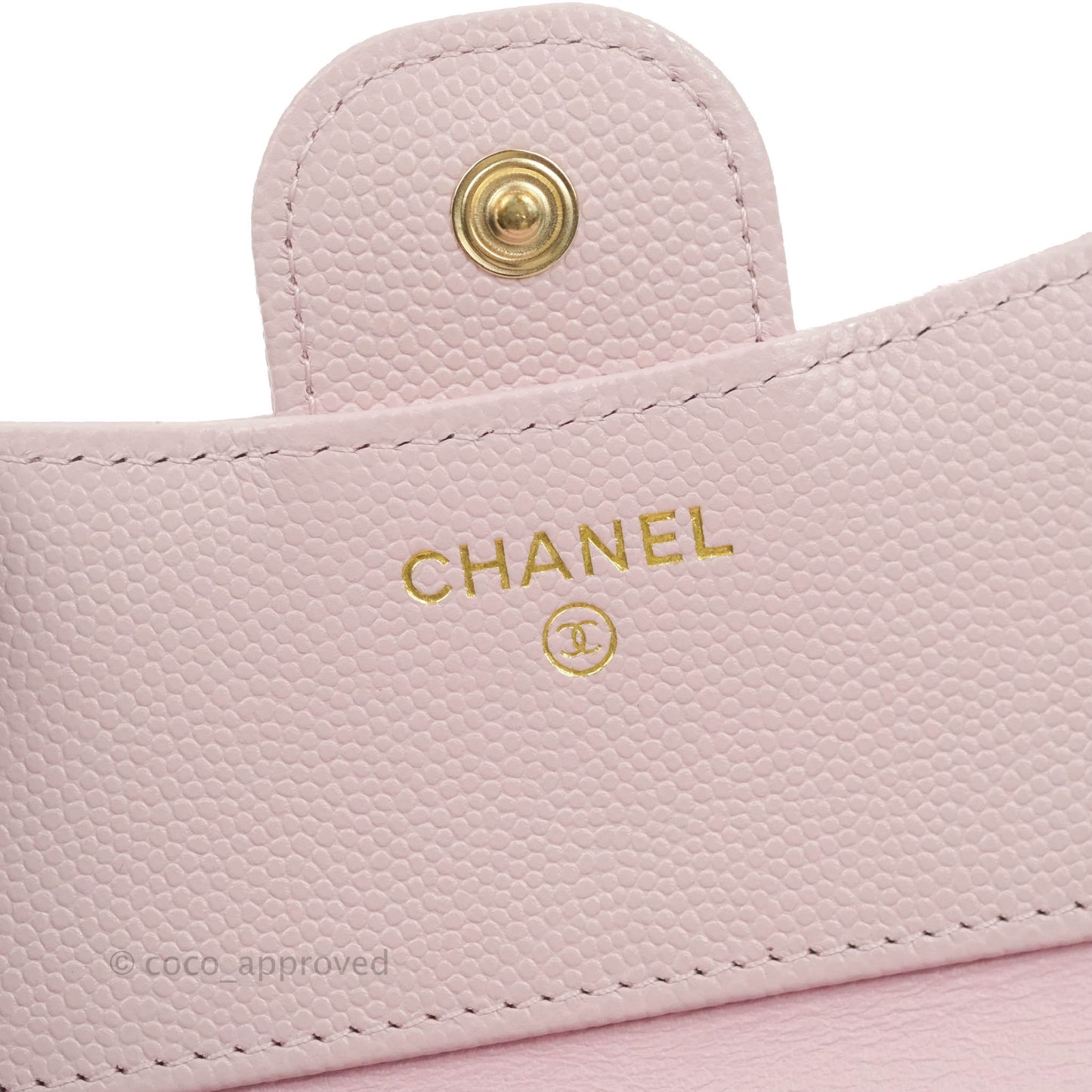 Chanel Classic Flap Wallet Pink Caviar Gold Hardware 21S