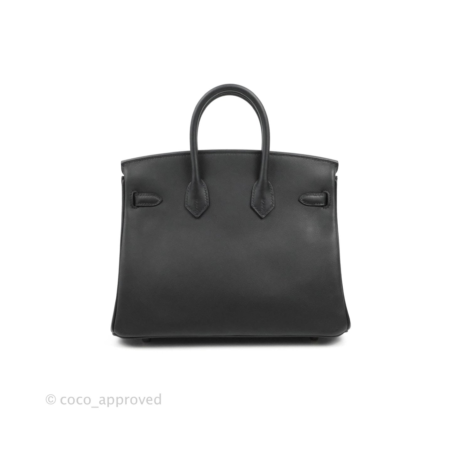 Hermes Birkin 25 Black Swift Rose Gold Hardware